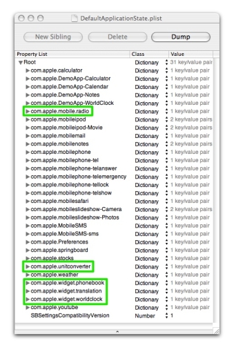 iPhone New Widgets Inside Firmware